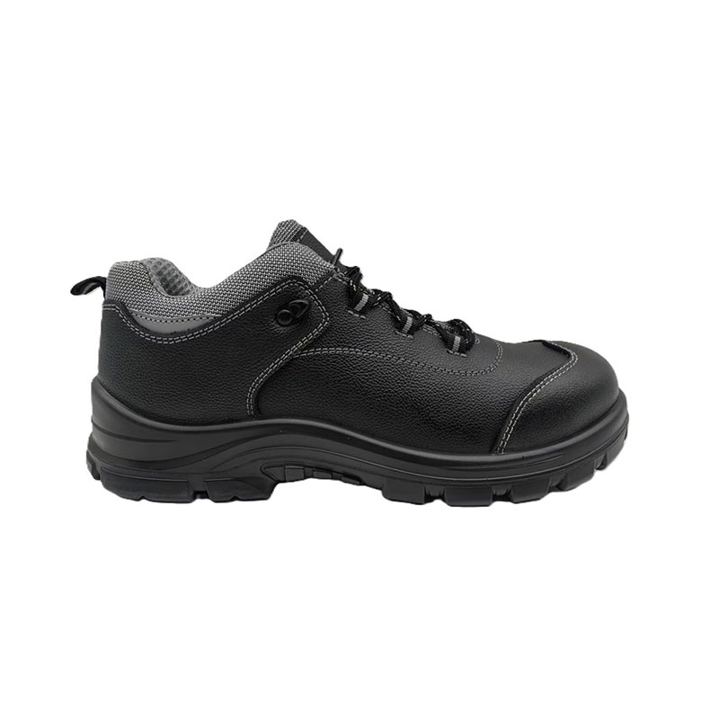 Scarpe antinfortunistiche con piastra in acciaio in pelle bovina goffrata