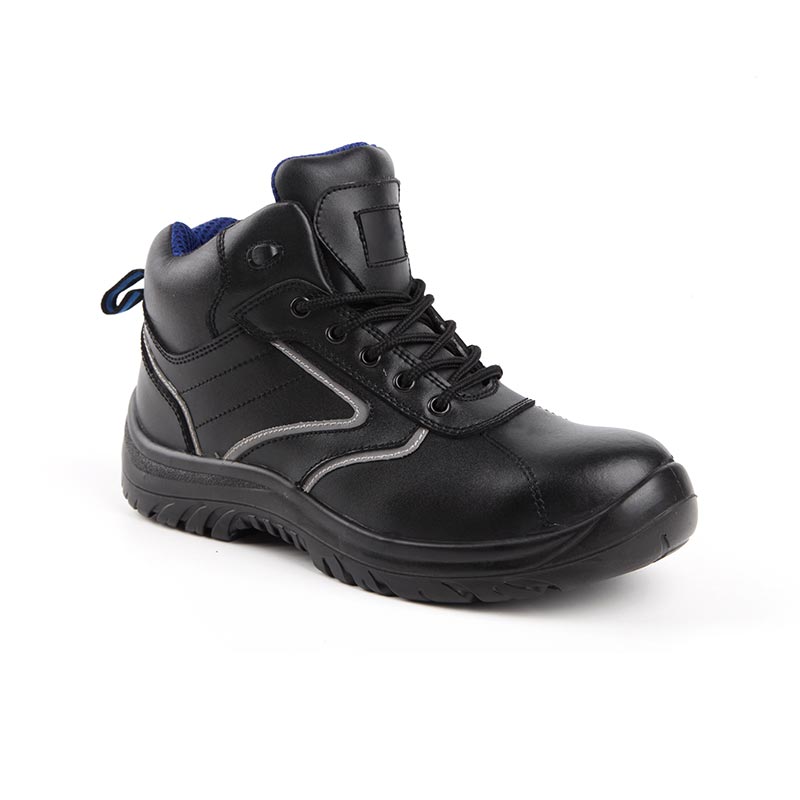Scarpe antinfortunistiche antiscivolo e antistatiche a taglio medio in pelle bovina